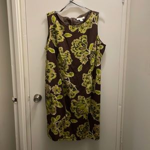 Laura Plus 24W brown/multi green beaded Dress